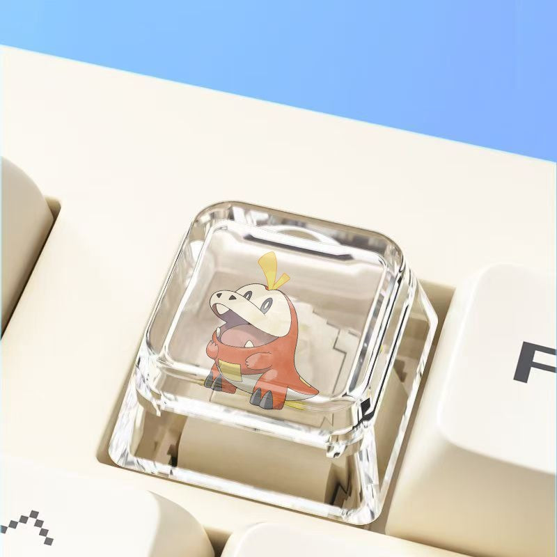 Pokemon Cross mechanical keyboard personalized anime keycap single Charmeleon Blastoise Eevee transparent cartoon keycap
