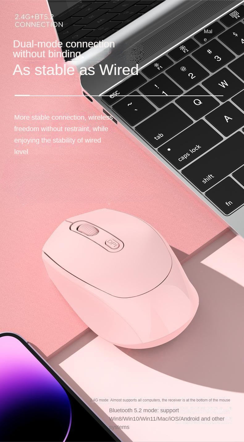 MINGCVIL Wireless Mouse RGB Rechargeable Bluetooth Mice Wireless Computer Ergonomic Gaming Mouse for Laptop PC adjustable DPI