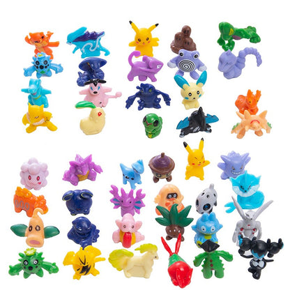 Anime Pokémon Figuras Caixa Surpresa Pikachu com Cartão Brinquedo Natal Halloween Bonecos de PVC Pingente para Presentes Infantis