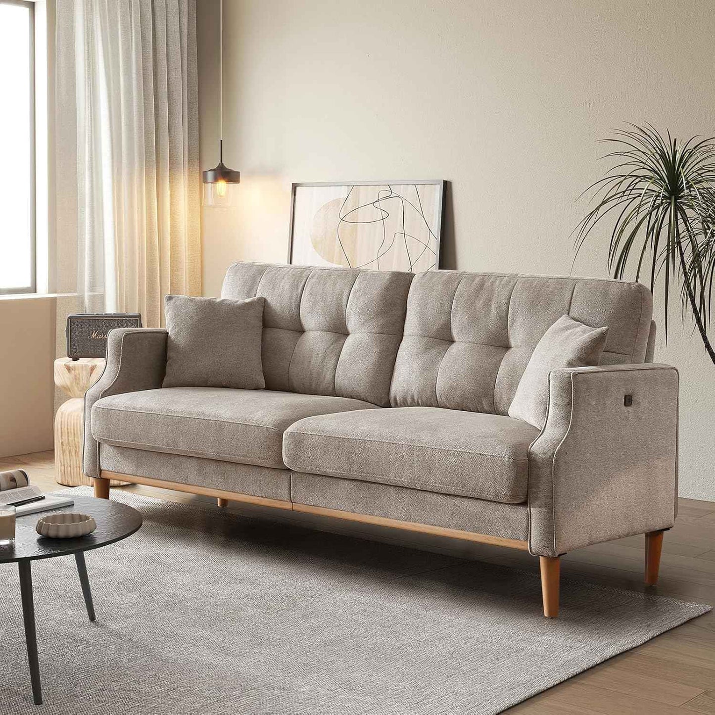 70" Loveseat Sofa for Living Room, Small Apartment and Spaces, Multifunctional Rechargeable Multi-Person Fashion Couch