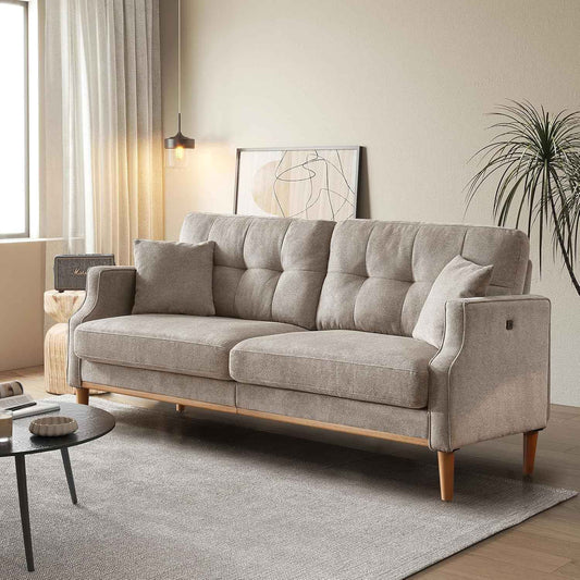 70" Loveseat Sofa for Living Room, Small Apartment and Spaces, Multifunctional Rechargeable Multi-Person Fashion Couch