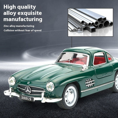 1:32 Mercedes Benz 300SL Classic Car Alloy Car Diecast Model Simulation Miniature Car Model Decorative Trendy Ornaments For Boy
