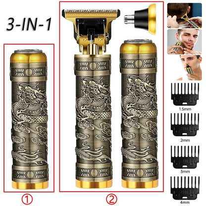 T9 3in1 Electric Shaver Rechargeble Hair Trimmer for Men Electric Hair Clipper Oil Shaving Head Electric Pusher Carving Care