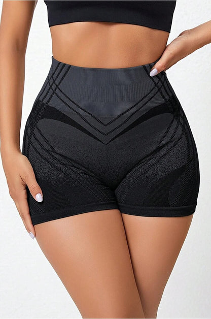High Waist Seamless Gym Shorts for Women Mesh Breathable Compression Tummy Control Workout Athletic Exercise Seamless Shorts