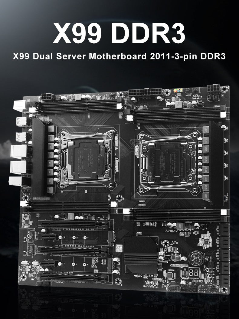 Placa-mãe X99 Dual-socket CPU LGA2011-3 8xddr3 ECC Slot de RAM Pciex16 Sata3.0 Servidor PC Placa-mãe