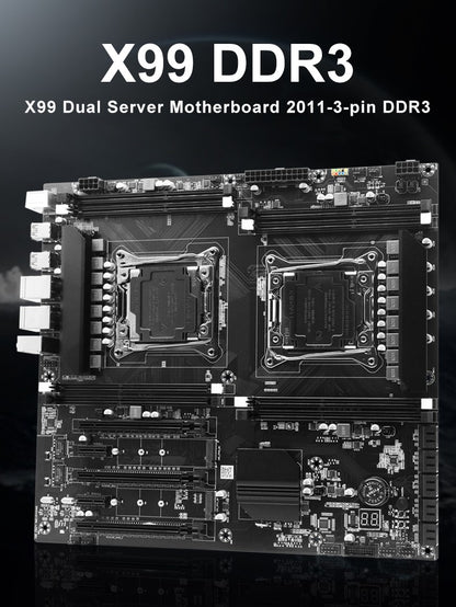 Placa-mãe X99 Dual-socket CPU LGA2011-3 8xddr3 ECC Slot de RAM Pciex16 Sata3.0 Servidor PC Placa-mãe