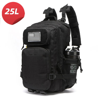Mochila Impermeável 25L/50L com 2 Bolsos para Garrafas Academia Ao Ar Livre Viagem Caminhada Pesca Trekking Mochilas Bolsa para Notebook de 13 polegadas