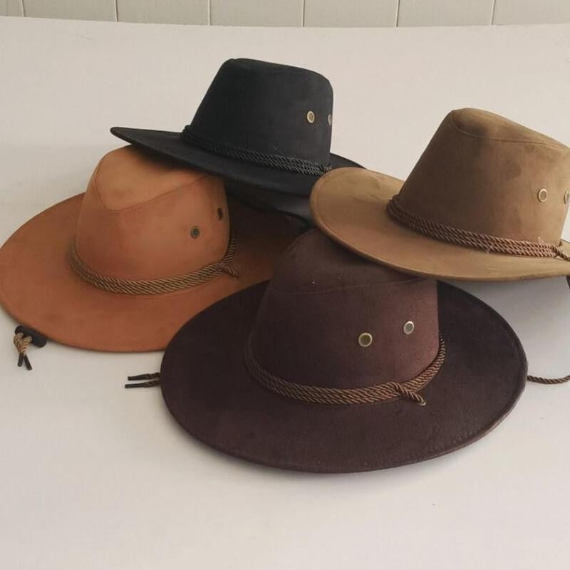 Color Men Western Cowboy Hat Big-edge Gentleman Cowgirl Jazz Gifts West Cowboy Hat For Men Color Mongolian Caps