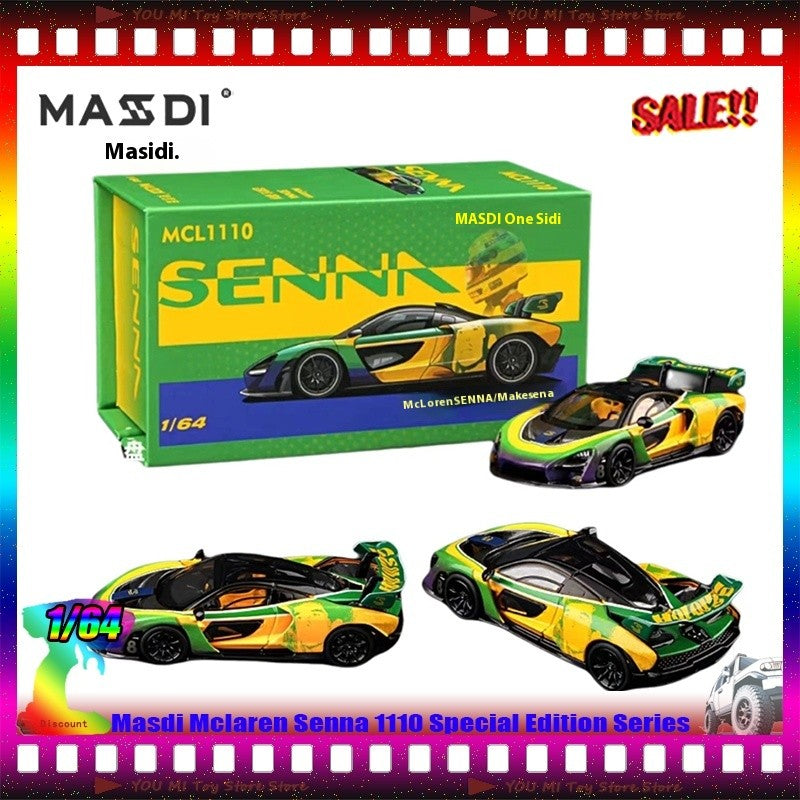 Novidade em Estoque Masdi 1:64 Mclaren Senna 1110 Edição Especial Modelo de Carro Estático em Liga Leve Personalizado Brinquedo de Menino Presente Colecionável