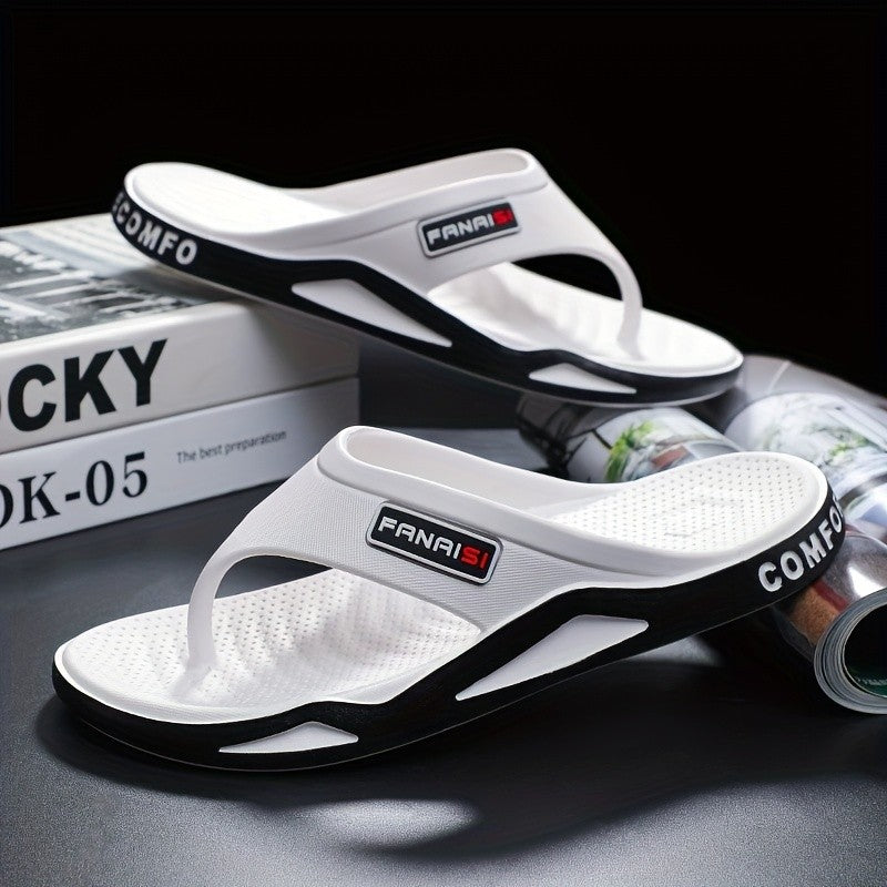 1 Pair  Beach Sandals Shower Shoes Men'S Stylish Lightweight Flip-Flops Comfortable Thong Sandals Camping Casual Attire