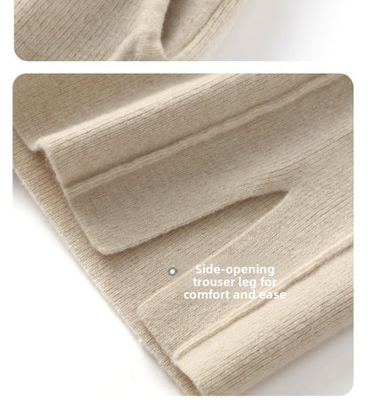 High Waist Wide Leg Woolen Pants Women's Loose Casual Black Long Trousers Autumn Fashion Elegant Commuting Style