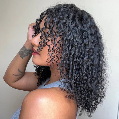 15A Pixie Curls Bundles Kinky Curly Cabelo Humano 3/4 Bundles Deal 100% Cabelo Cacheado Virgem Cru Bundles de Cabelo Extensão de Cabelo Trama Dupla