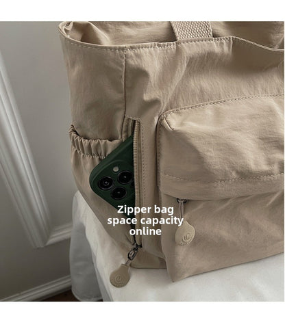 Stylish Nylon Canvas Shoulder Bag for Women Spacious Top Handle Bag Tote Casual  Comfortable and Versatile Texture Commuter Bag