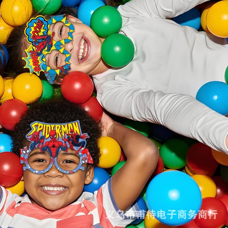 8/16Pcs Marvel Spiderman Glasses Party Decoration Set Birthday Gift Party Halloween Cool Accessories Favorite Ornament for Boy