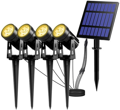 Solar Powered Spotlight IP65 Solar LED Light Outdoor Landscape Yard Garden Tree Separately Lamp Aluminum Anti Rust Solar Lamp