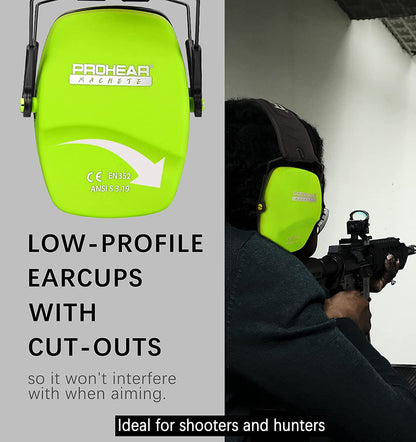 ZOHAN Shooting Ear Protection Safety Earmuffs Noise Reduction Slim Passive Hearing Protector for Huning NRR26dB