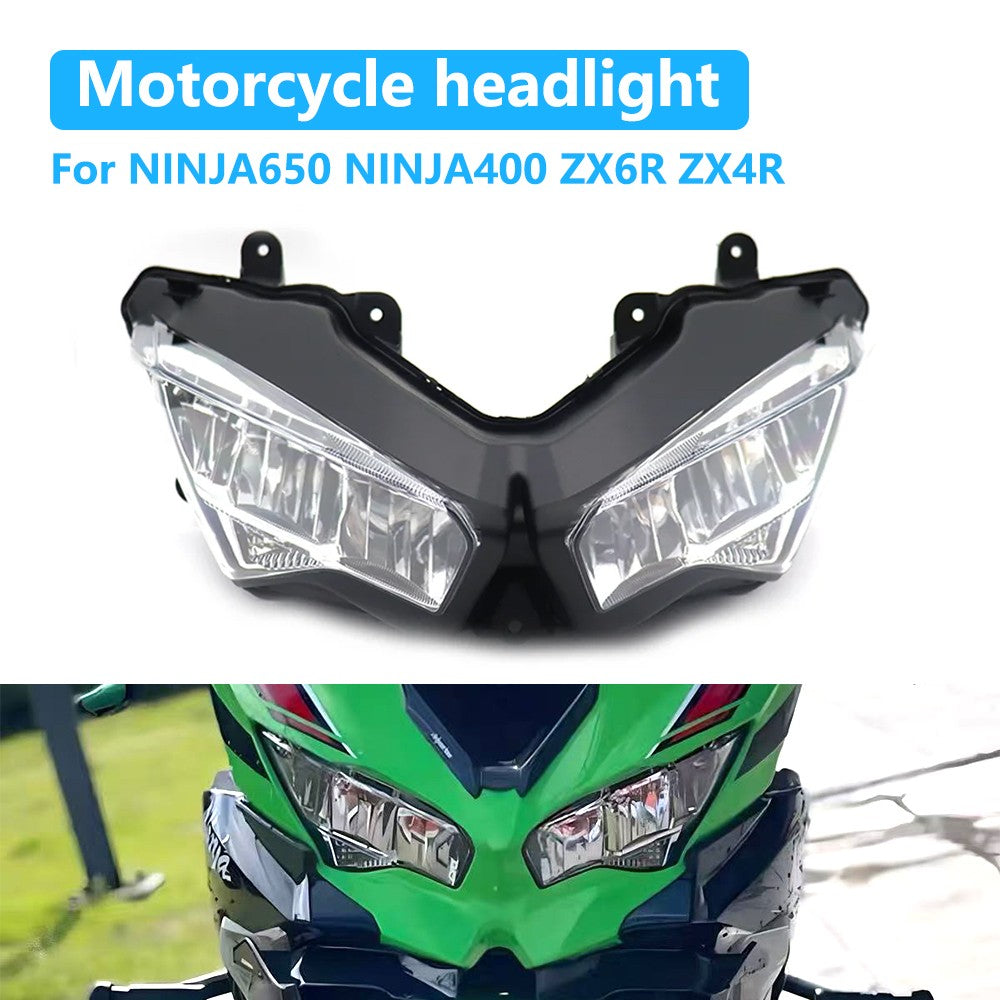 For Kawasaki NINJA 650 400 NINJA650 NINJA400 ZX6R ZX4R Motorcycle Accessories Front Headlight Assembly LED Head Light Lamp