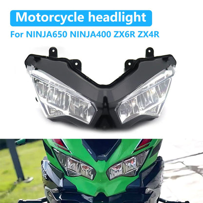 For Kawasaki NINJA 650 400 NINJA650 NINJA400 ZX6R ZX4R Motorcycle Accessories Front Headlight Assembly LED Head Light Lamp