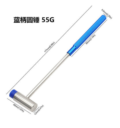 1un Mini Martelo Ferramenta de Reparo Martelo de Borracha de Metal Martelo Portátil de Cabeça Dupla para Joias DIY Reparo de Relógios Ferramentas Manuais