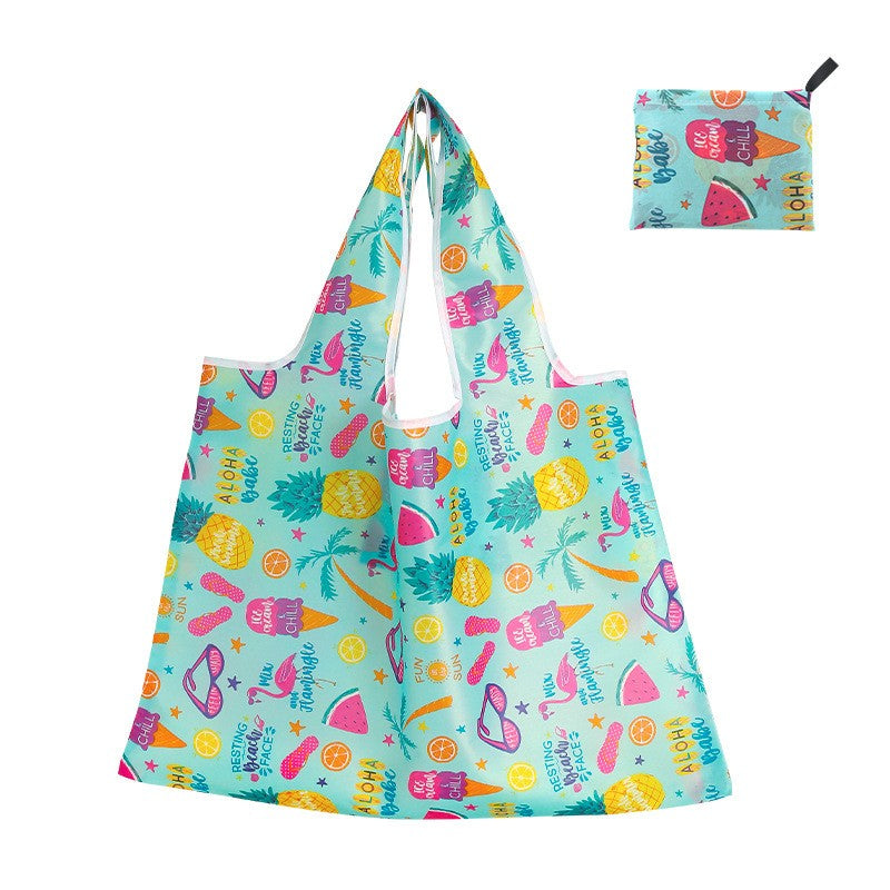 Reusable Shopping Large Bag Foldable Eco Tote With Pouch For Grocery Gym Office Supplies Beach Gear School Toys Storage Bags