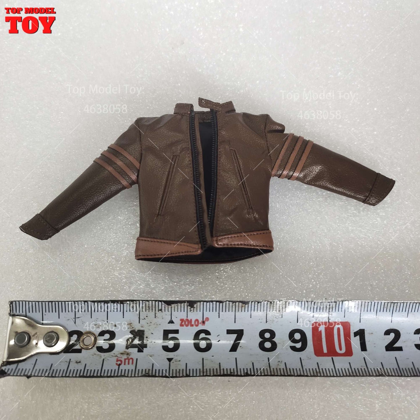 Jaqueta de Couro Marrom em Escala 1/12 Acessório de Roupa Modelo para Bonecos Articulados de 6'' Romankey Ant Notaman Masculino Soldados