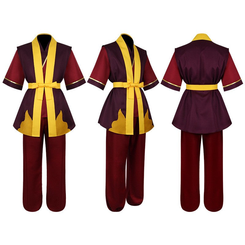 Anime live action Avatar The Last Airbender Prince Zuko Cosplay Costume Anime Custom Made Uniform Wig Halloween Party cosplay