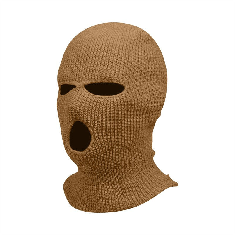 New Full Face Cover Ski Mask Hat 3 Holes Balaclava Army Tactical CS Windproof Knit Beanies Bonnet Winter Warm Unisex Caps
