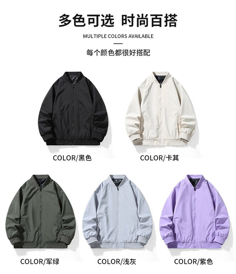 Men's Baseball Uniforms in Spring and Autumn Versatile Trendy Jacket Casual Stand Collar