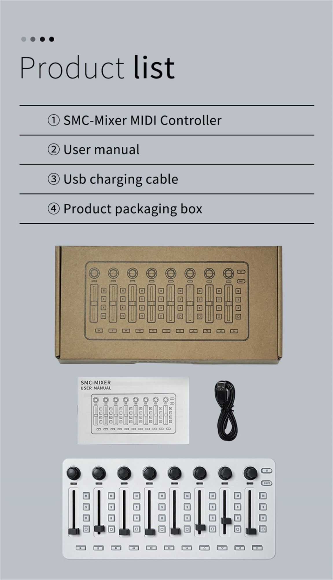 M-VAVE SMK-25 II Teclado Controlador MIDI Pad USB Mini 25 Teclas, 16 Pads de Bateria RGB, 8 Knobs e Produção Musical, Software Incluído