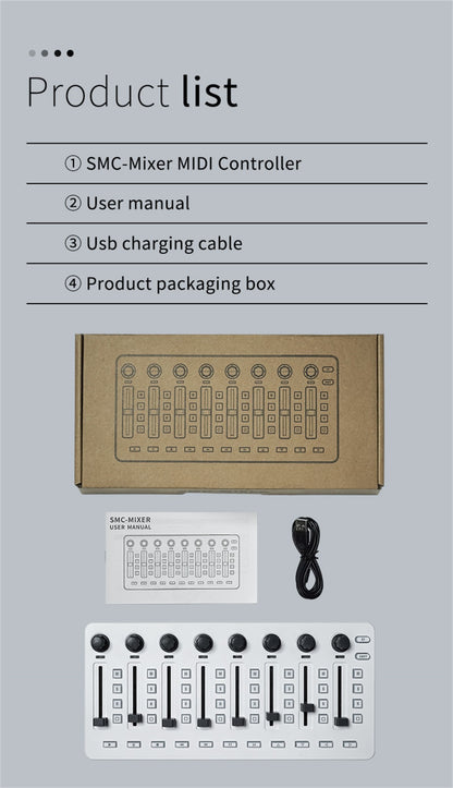 M-VAVE SMK-25 II Teclado Controlador MIDI Pad USB Mini 25 Teclas, 16 Pads de Bateria RGB, 8 Knobs e Produção Musical, Software Incluído