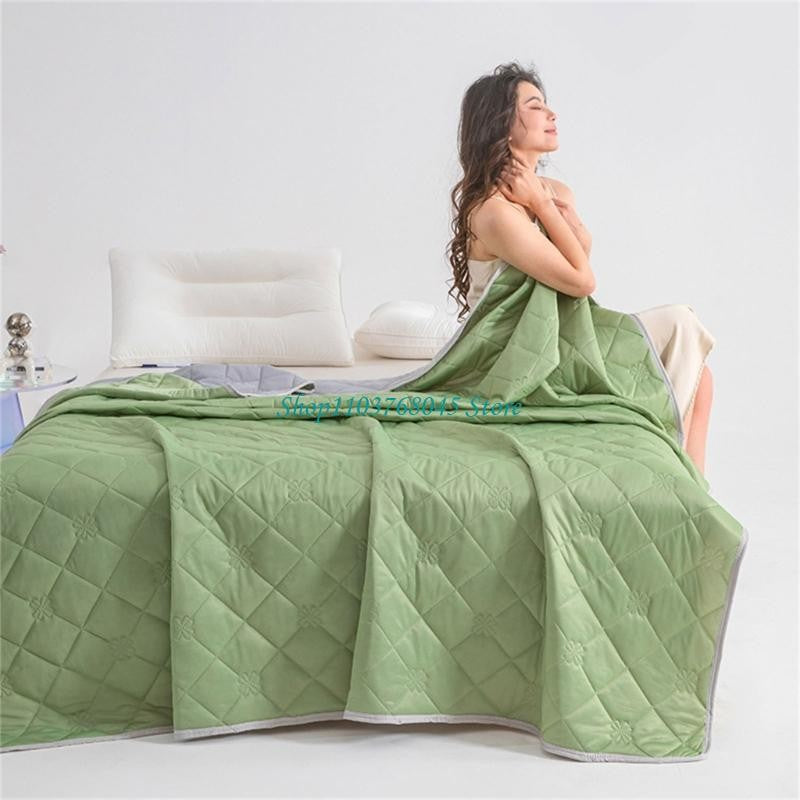 R53F Elegante Cobertor Refrescante Colcha Macia Design Compacto Para Acampamento Férias Na Praia