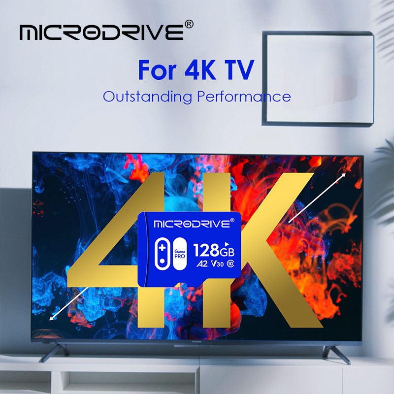 Cartão de Memória de Alta Velocidade V30 U3 32GB 64GB 256GB Flash UHS-3 Cartão Micro Mini SD Para Câmera HD 4K / TV / Nintendo Switch / Gopro UAV