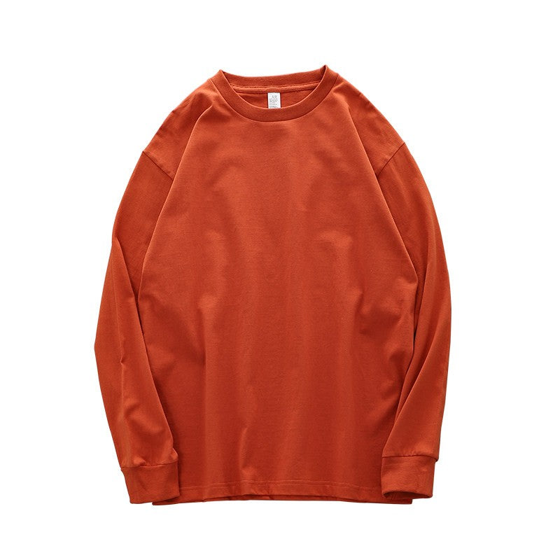 Dukeen 280g Heavyweight Long-Sleeved T-Shirt for Men 100% Cotton Shirts Oversized Solid Color Tops Plain Tees Men's Clothing