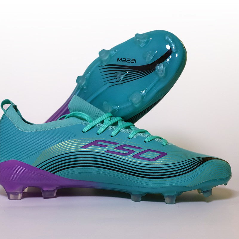 No-lace Mens Soccer Shoes Non-Slip Turf Soccer Cleats for Youth Without-Lace TF/FG Training Football Boots Chuteira Campo 39-45