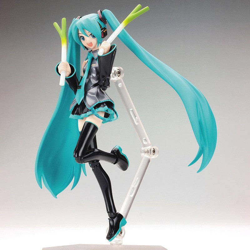 Anime FIGMA Hatsune Miku Action Figures Articulações Móveis Contêm os Adereços Decoração de Mesa Coleção de Brinquedos de PVC Modelo Presentes Infantis