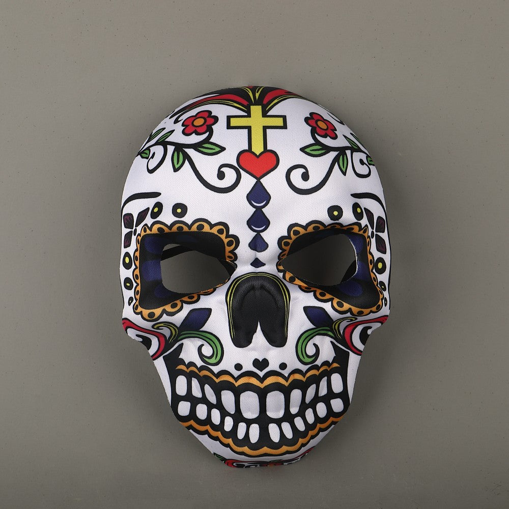 2023 Masks Mexican Day of The Dead Skull Mask Cosplay Halloween Skeletons Print Masks Dress Up Purim Party Costume Prop