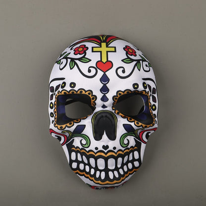 2023 Masks Mexican Day of The Dead Skull Mask Cosplay Halloween Skeletons Print Masks Dress Up Purim Party Costume Prop