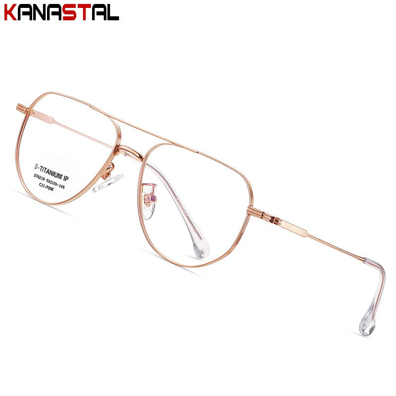 Pure Titanium Reading Glasses Women Prescription Optical Lenses Myopia Eyewear Men Blue Light Blocking Computer Eyeglasses Frame
