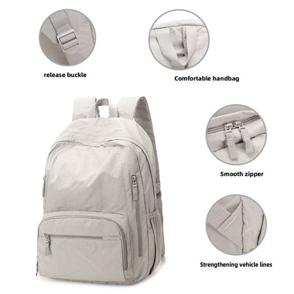 Mochila Feminina, Estilo Japonês Original, Mochila Leve para Viagens Curtas, Bolsa para Notebook de Estudante Universitária, Estudante do Ensino Médio, Estudante do Ensino Fundamental II