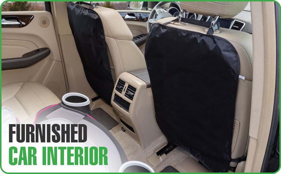 2 Pack Auto Seat Back Kick Protectors, Large Kick Mats for Car, Automotive Car Back Seat Cover Protect from Dirt, Mud, Stains, S