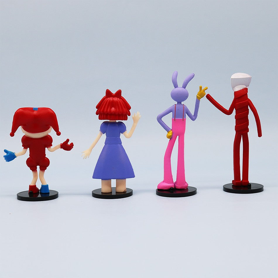 The Amazing Digital Circus 8 Styles Q Version Figurine Models, Rabbit Clown Dolls Cartoon Peripherals Cake Ornaments Toy Models