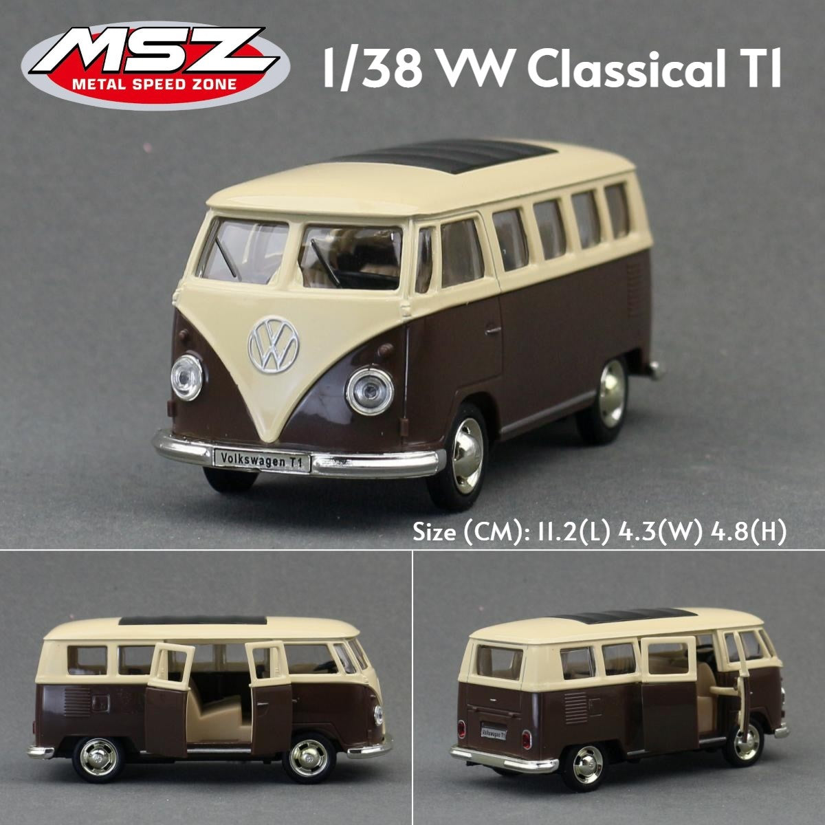 MSZ 1/43 Audi RS7 R8 RS5 Q7 Volkswagen T1 Bus Beetle Toy Car Model Diecast Metal Miniature Pull Back Collection Gift Children