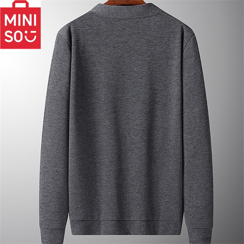 2024 Spring and Autumn New V-neck Cardigan Jacket for Men's Loose Knitted Casual Outdoor Versatile Jacket
