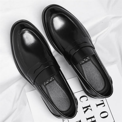 Men's Formal Leather Loafers Italian Style Slip-on  Stylish Elegant Business Shoes Comfortable Lightweight Office Dress Shoes