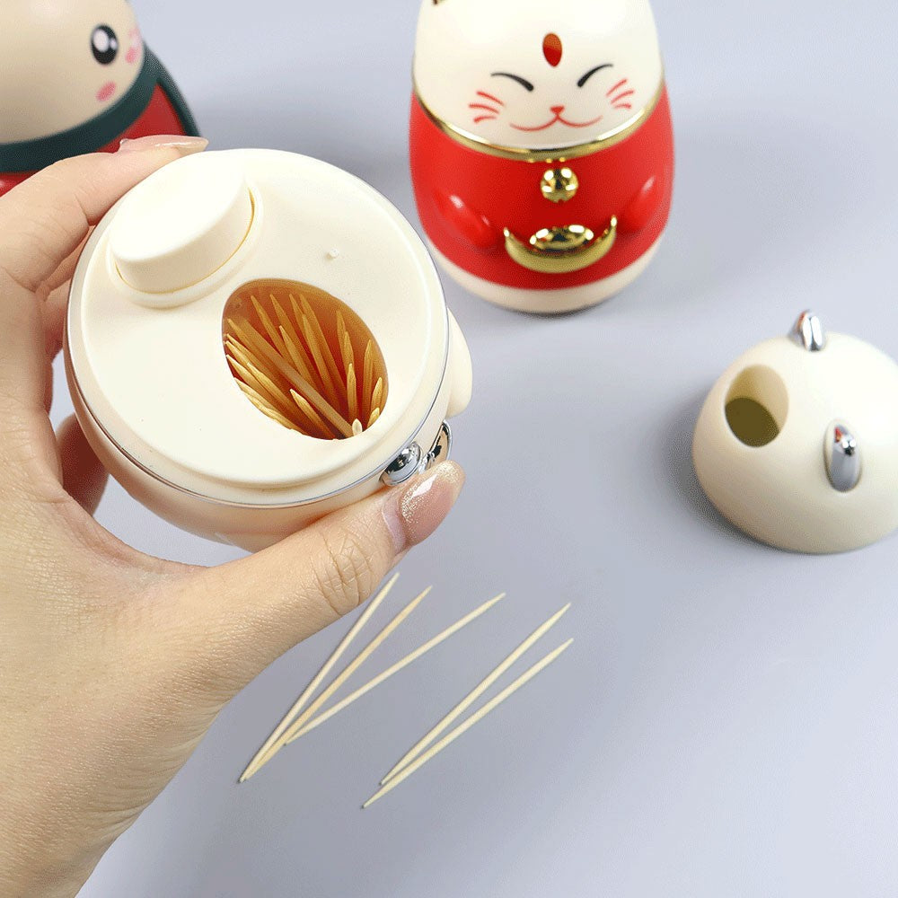 Silicone World Auto Pops-Up Toothpick Box Detachable Toothpick Storage Box Dispenser Home Automatic Push-type Toothpick Holder
