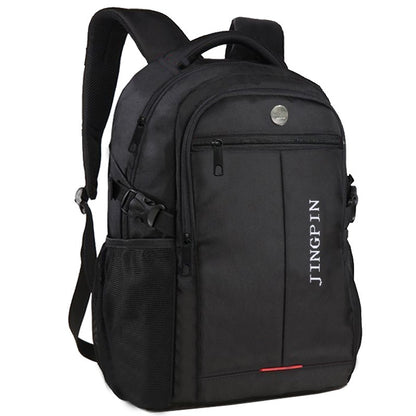 Neutral brand men's and women's business backpack suitable for students' school bags, with USB port and nylon material.