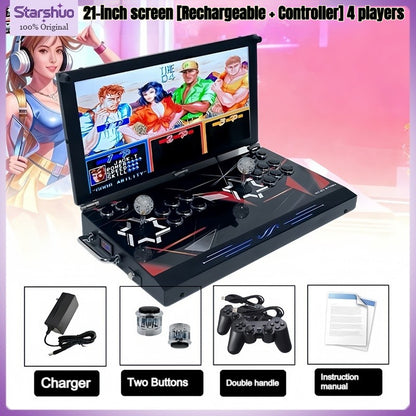 2026 New 21-inch Large Screen Home Game Console for Two-Player Fighting Built-in Games No Lag Street Fighter Arcade Game Console