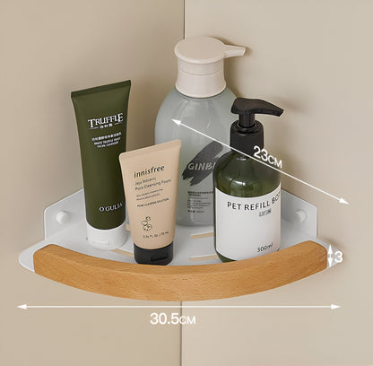 bathroom shelves wall mounted toilet and bathroom storage solid wood non perforated triangular frame wall corner rack