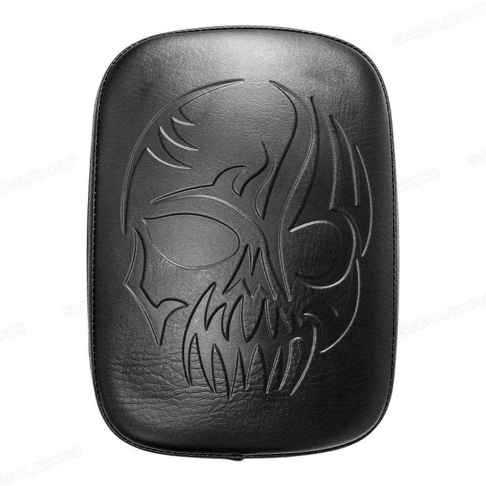 Almofada de Assento Traseiro Preta de Passageiro com 8 Ventosas para Harley Dyna Sportster Softail Touring XL 883 1200