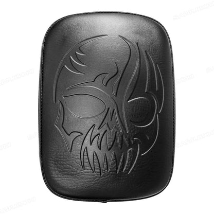 Almofada de Assento Traseiro Preta de Passageiro com 8 Ventosas para Harley Dyna Sportster Softail Touring XL 883 1200